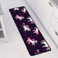 Night Girly Unicorn Pattern Print Long Kitchen Mat