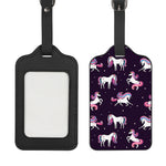 Night Girly Unicorn Pattern Print Luggage Tag