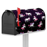 Night Girly Unicorn Pattern Print Mailbox Cover