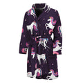 Night Girly Unicorn Pattern Print Men's Bathrobe