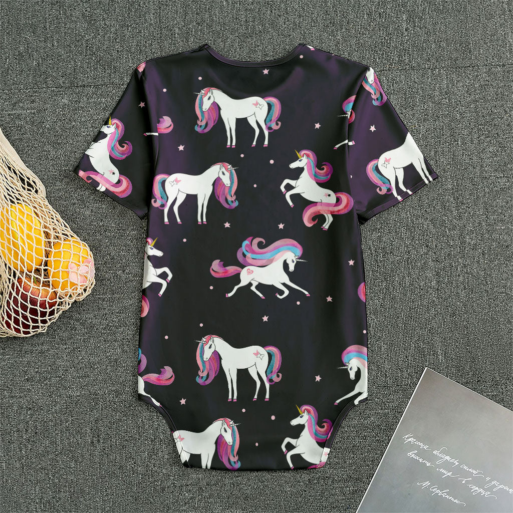 Night Girly Unicorn Pattern Print Men's Bodysuit