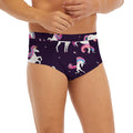 Night Girly Unicorn Pattern Print Men's Briefs