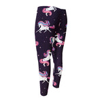 Night Girly Unicorn Pattern Print Men's Compression Pants