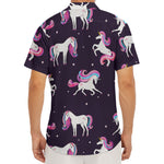 Night Girly Unicorn Pattern Print Men's Deep V-Neck Shirt