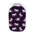 Night Girly Unicorn Pattern Print Mesh Laundry Hamper