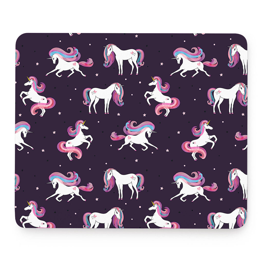 Night Girly Unicorn Pattern Print Mouse Pad