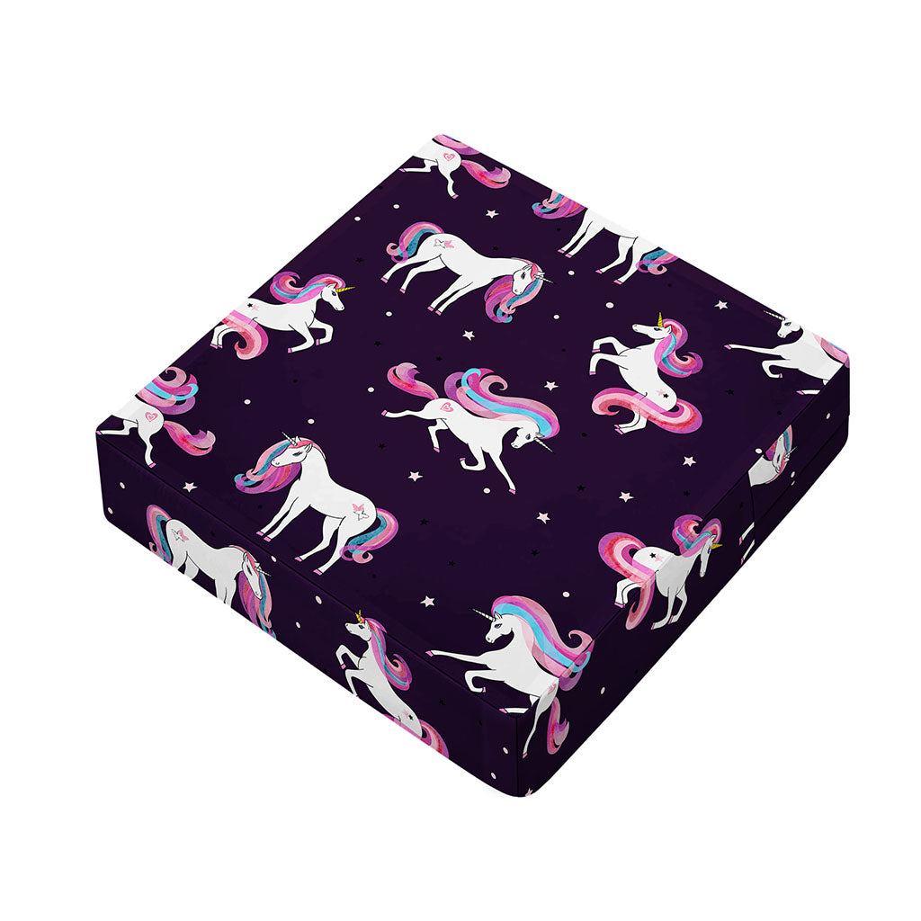 Night Girly Unicorn Pattern Print Outdoor Seat Cushion Cover