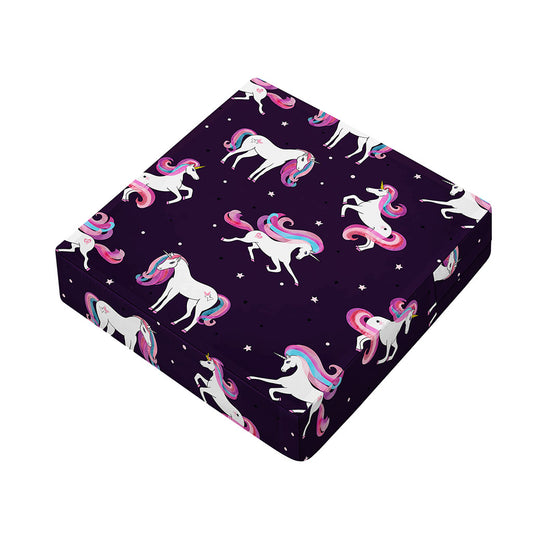 Night Girly Unicorn Pattern Print Outdoor Seat Cushion Cover