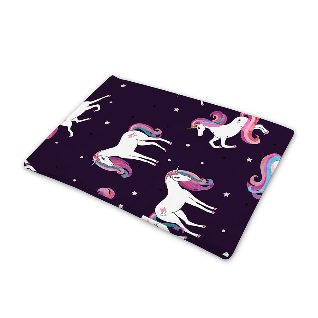 Night Girly Unicorn Pattern Print Pet Cooling Mat Cover