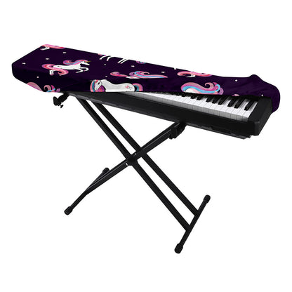 Night Girly Unicorn Pattern Print Piano Keyboard Cover