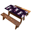 Night Girly Unicorn Pattern Print Picnic Table Cover