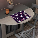 Night Girly Unicorn Pattern Print Placemat