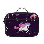 Night Girly Unicorn Pattern Print Portable Lunch Bag