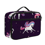Night Girly Unicorn Pattern Print Portable Lunch Bag