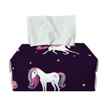 Night Girly Unicorn Pattern Print Rectangle Tissue Box Cover