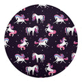 Night Girly Unicorn Pattern Print Round Blanket
