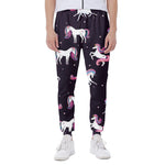 Night Girly Unicorn Pattern Print Scuba Joggers