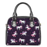 Night Girly Unicorn Pattern Print Shoulder Handbag