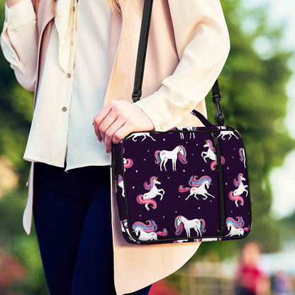 Night Girly Unicorn Pattern Print Shoulder Strap Bible Bag