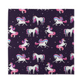 Night Girly Unicorn Pattern Print Silk Bandana
