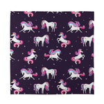 Night Girly Unicorn Pattern Print Silk Bandana
