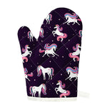 Night Girly Unicorn Pattern Print Single Oven Mitt