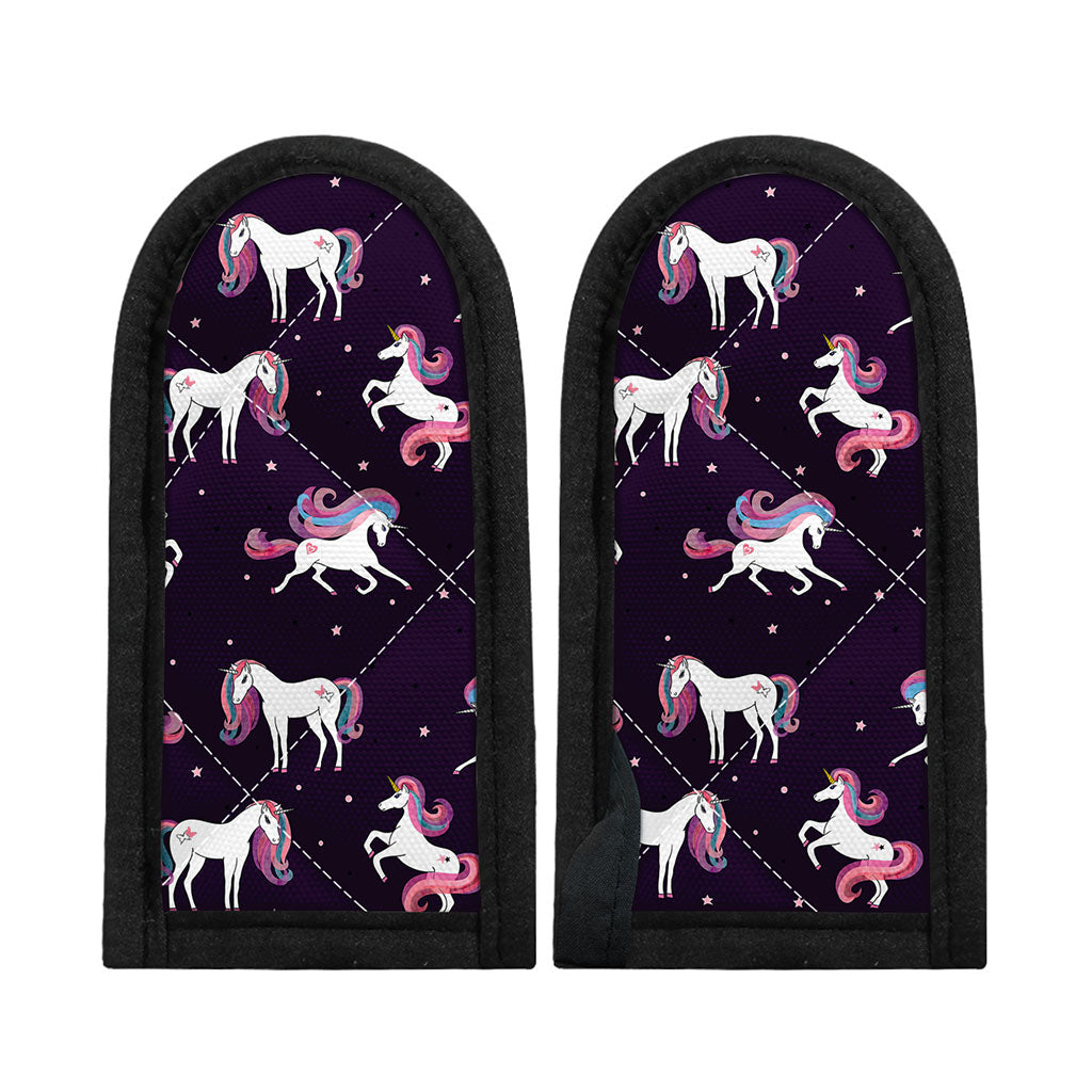 Night Girly Unicorn Pattern Print Skillet Handle Cover