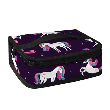 Night Girly Unicorn Pattern Print Small Lunch Bag