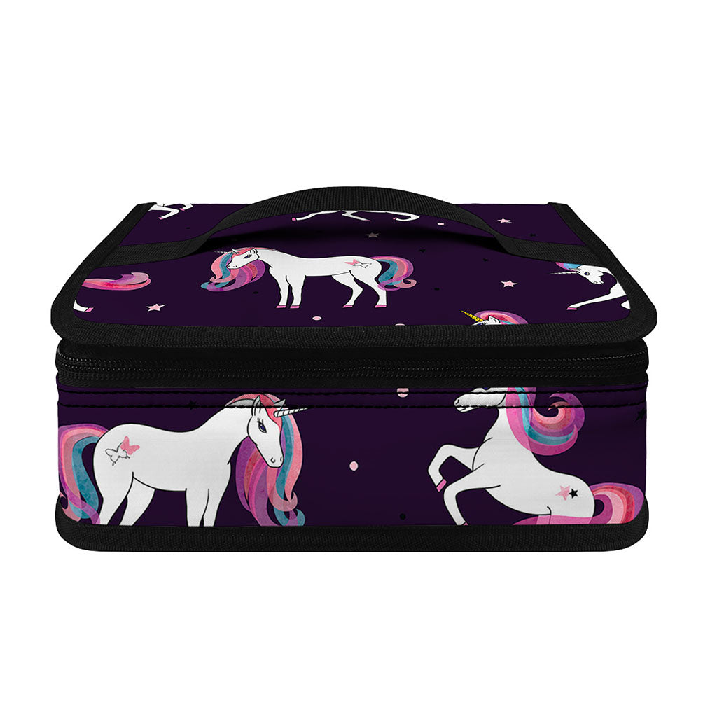 Night Girly Unicorn Pattern Print Small Lunch Bag