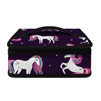 Night Girly Unicorn Pattern Print Small Lunch Bag