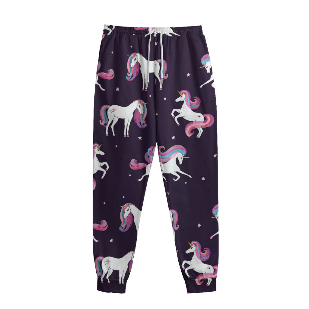 Night Girly Unicorn Pattern Print Sweatpants