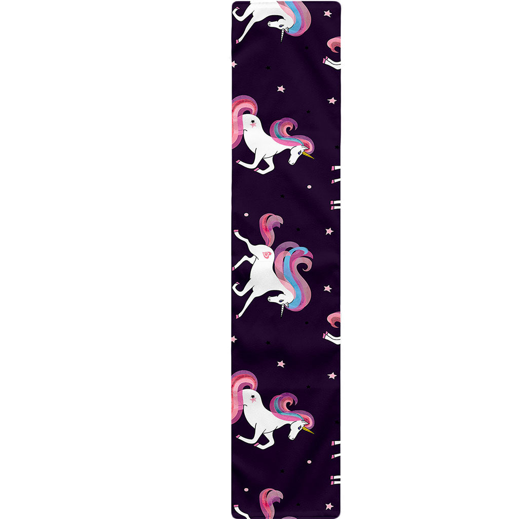 Night Girly Unicorn Pattern Print Table Runner