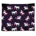 Night Girly Unicorn Pattern Print Tapestry