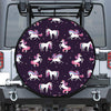 Night Girly Unicorn Pattern Print Tire Cover