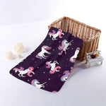 Night Girly Unicorn Pattern Print Towel