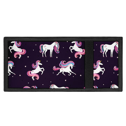Night Girly Unicorn Pattern Print Trifold Wallet