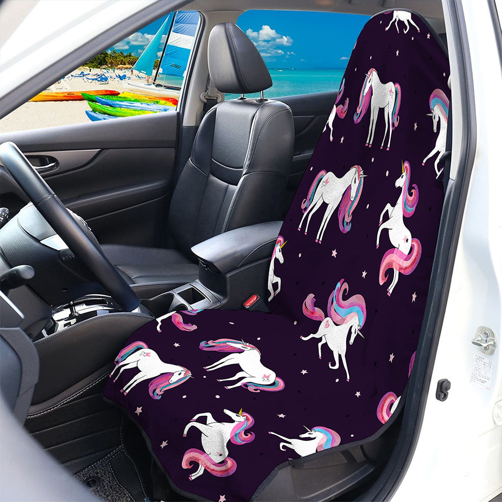 Night Girly Unicorn Pattern Print Waterproof Car Seat Cover