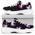 Night Girly Unicorn Pattern Print White Chunky Shoes