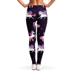 Night Girly Unicorn Pattern Print Women's Leggings