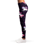 Night Girly Unicorn Pattern Print Women's Leggings