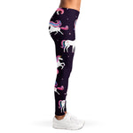 Night Girly Unicorn Pattern Print Women's Leggings