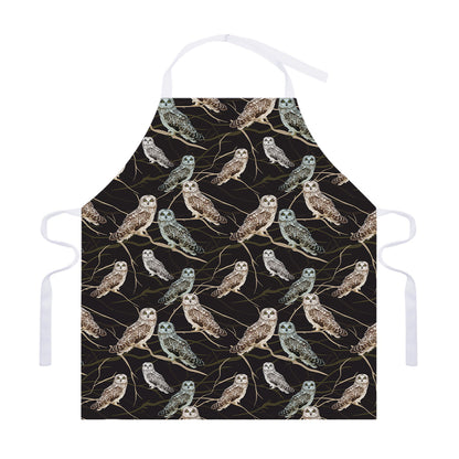 Night Owl Pattern Print Adjustable Apron
