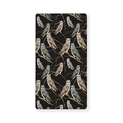 Night Owl Pattern Print Baby Crib Sheet
