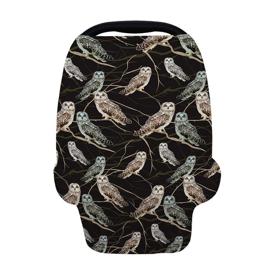 Night Owl Pattern Print Baby Seat Cover