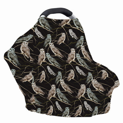 Night Owl Pattern Print Baby Seat Cover