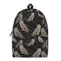 Night Owl Pattern Print School Backpack