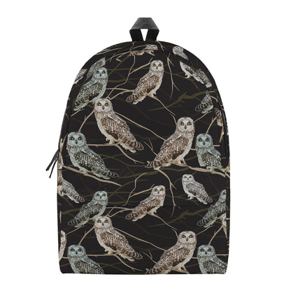 Night Owl Pattern Print Backpack