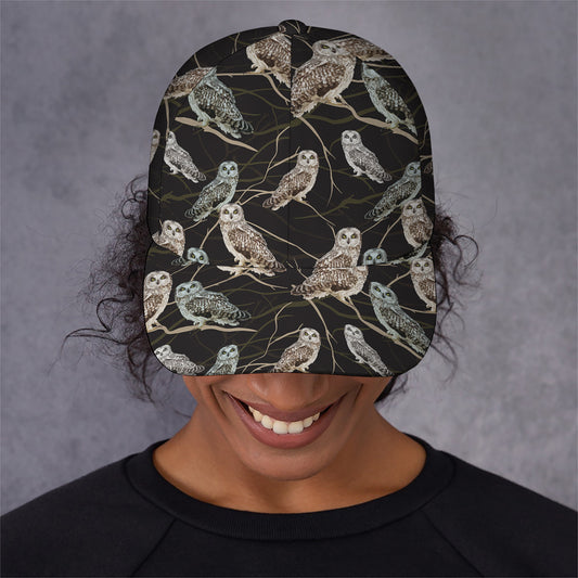 Night Owl Pattern Print Baseball Cap
