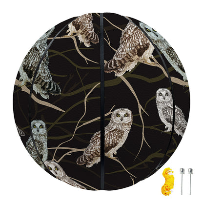 Night Owl Pattern Print Basketball