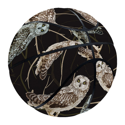 Night Owl Pattern Print Basketball